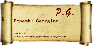 Popesku Georgina névjegykártya